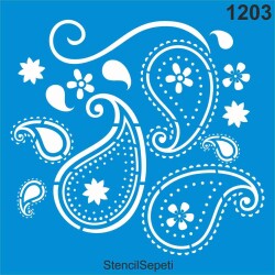 Şal Deseni - Stencil Şablon - StencilSepeti