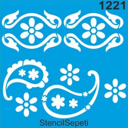 Şal Deseni - Stencil Şablon - StencilSepeti
