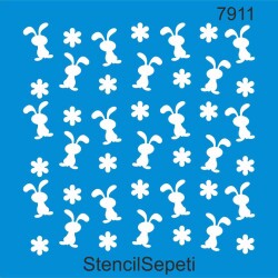 Tavşanlı Desen - StencilSepeti