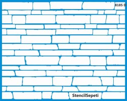 Tuğla-Derz Duvar Deseni - Stencil Şablon - StencilSepeti