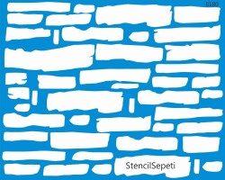Tuğla-Derz Duvar Deseni - Stencil Şablon - StencilSepeti