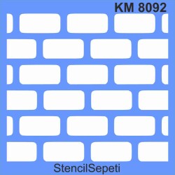 Tuğla Deseni - Stencil Boyama Şablonu - StencilSepeti