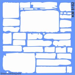 Tuğla Deseni - Stencil Boyama Şablonu - 1