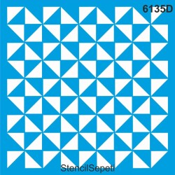 Üçgenli Duvar Deseni - Stencil Şablon - StencilSepeti
