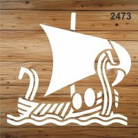 Viking Gemisi - Stencil Boyama Şablonu - 2