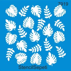 Yapraklı Desen - StencilSepeti