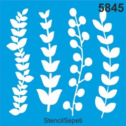 Yapraklı Desen - StencilSepeti