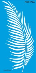 Yapraklı Duvar Deseni - Stencil Boyama Şablonu - StencilSepeti