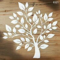 Yapraklı Duvar Deseni - Stencil Boyama Şablonu - 2