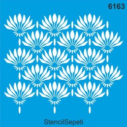 Yapraklı Duvar Deseni - Stencil Şablon - StencilSepeti